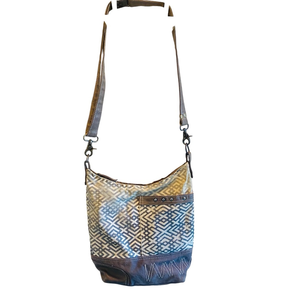 Myra Bag X Design Boho Multi Print Canvas Tote Cr… - image 2